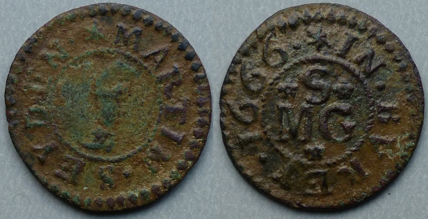 Bury St. Edmunds, Martin Seyden 1666 farthing Bury St. Edmunds, Martin Seyden 1666 farthing